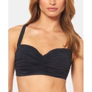 NWT Bleu Rod Beattie Women's Kore Shirred Underwire Bandeau Bikini Swim Top